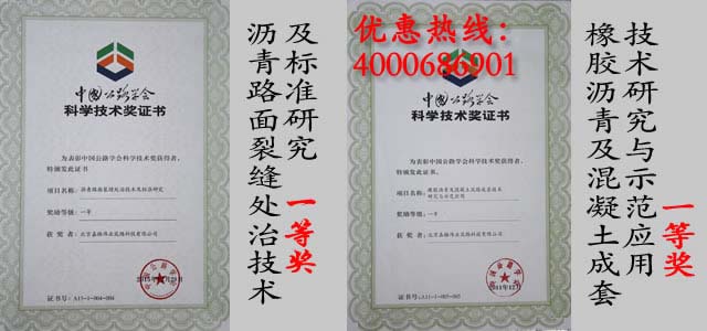 灌缝胶厂家荣誉证书